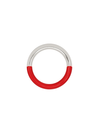 Lulu Copenhagen Double Color Ring Silver/Passion Red